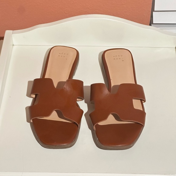 a new day Tan Slide Sandals - Picture 1 of 7